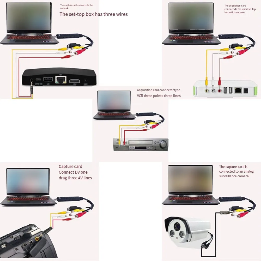 USB 2.0 scheda di acquisizione Video convertitore Audio Video per TV DVD VHS scheda adattatore di acquisizione Audio per TV Video DVR