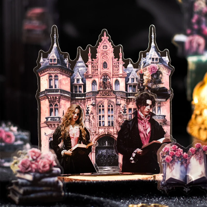 Mr. Paper, 6 Styles Black World Pet Sticker Pack, Handbook Stickers, Student Stationery Decorative Stickers