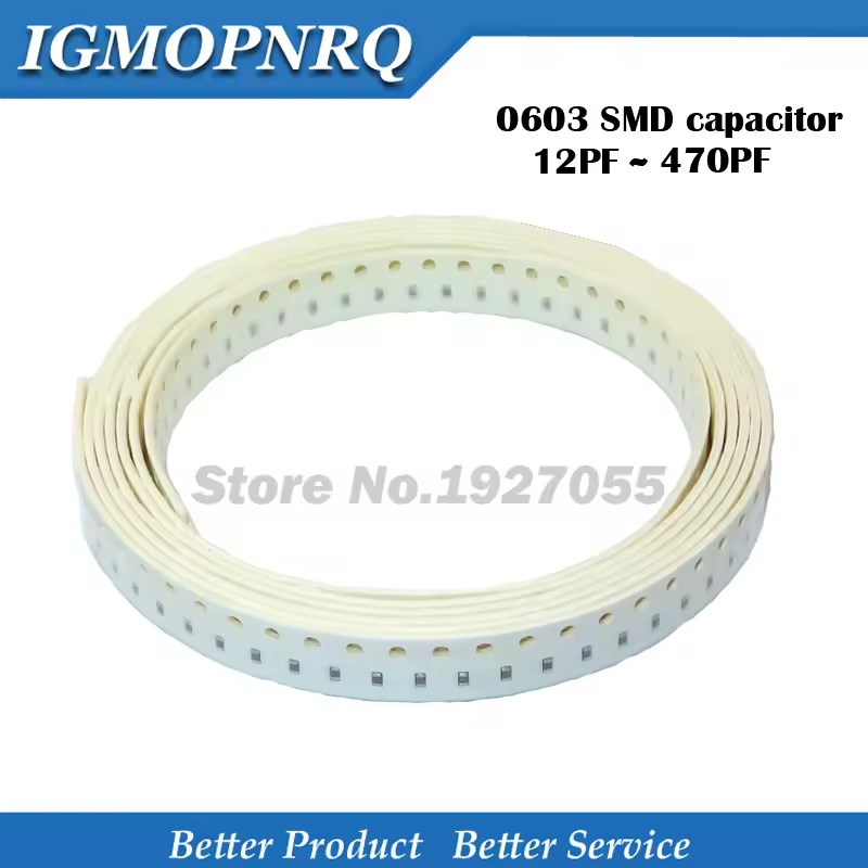 Condensador de cerámica multicapa con Chip de película gruesa, 100 unidades, 12PF 18PF 27PF 33PF 47PF 100PF 220PF 470PF NPO Error 5% 50V 0603 33P SMD