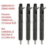 4 Uds nuevo inyector de combustible diésel para Hyundai Terracan KIA Carnival Sedona 2.9L EU3 CRDI 33800-4X800 EJBR02901D