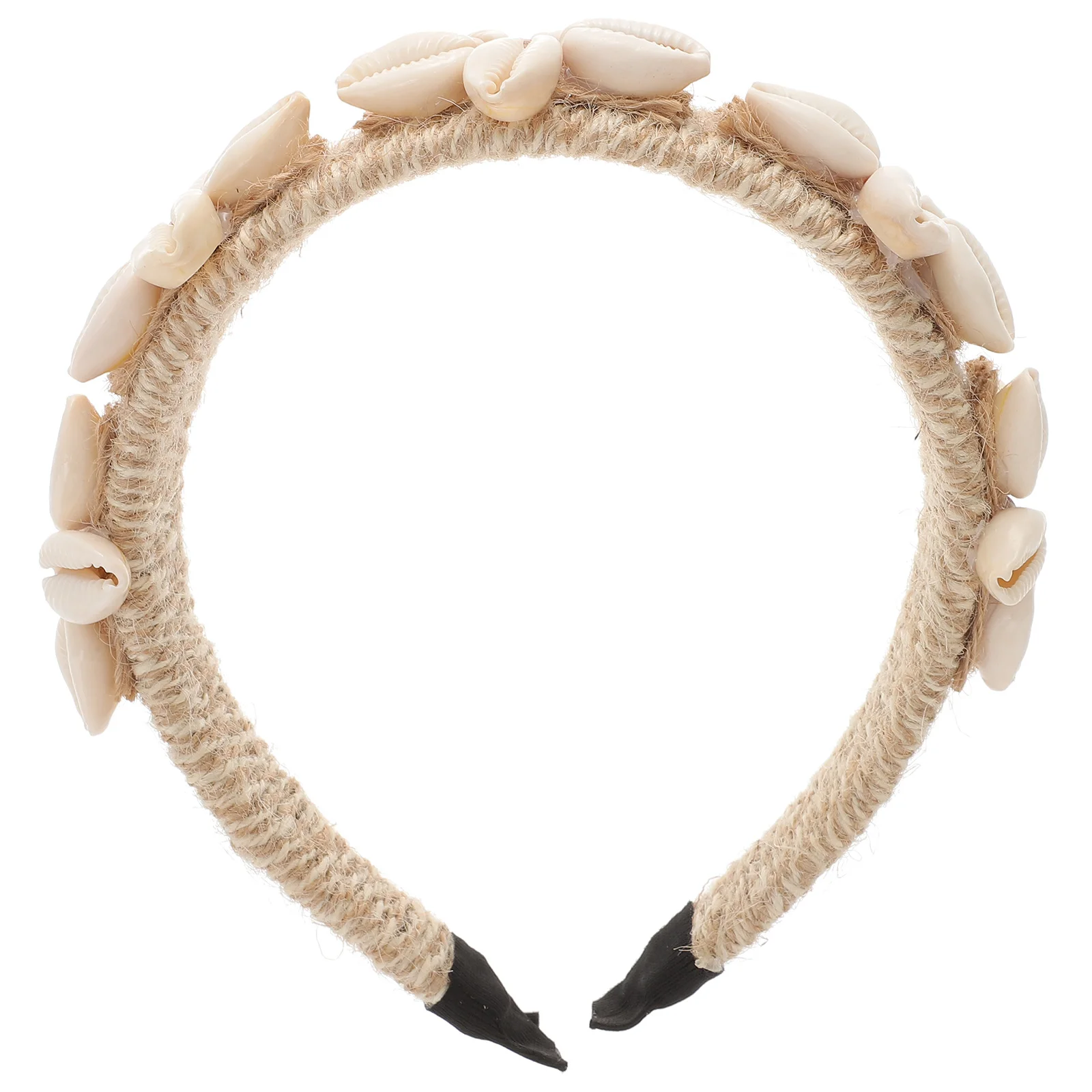 

Seashell Headb Women Bridal Hair Hoop Headdress Accessories Wedding Beige Girls Shell Rope Face Mask Spa Workout Daily