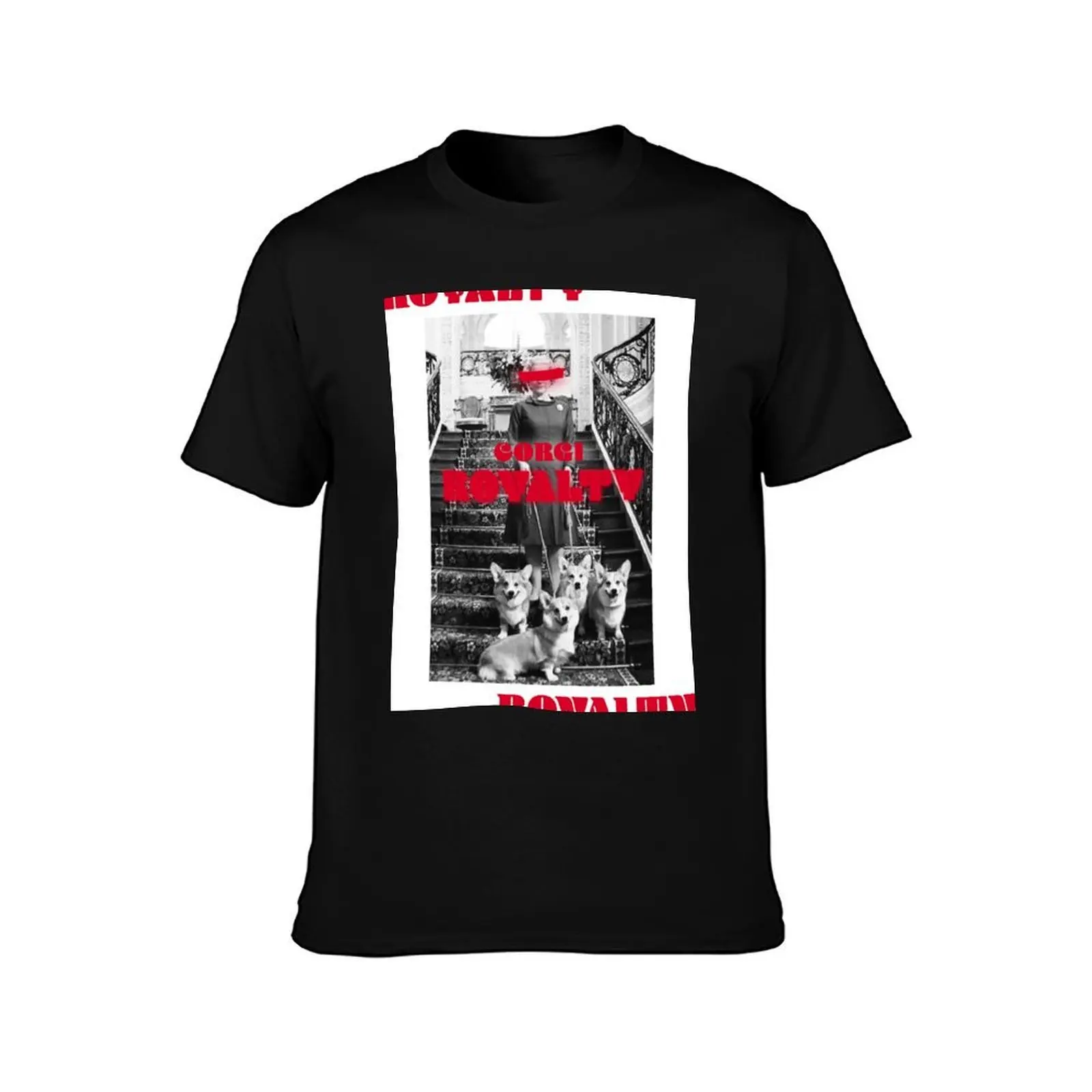 RP Charity - 'Corgi Royalty' T-Shirt, Summer Casual Cotton Tee, Oversized Streetwear Tops, Vintage Graphic Print, 100% Cotton