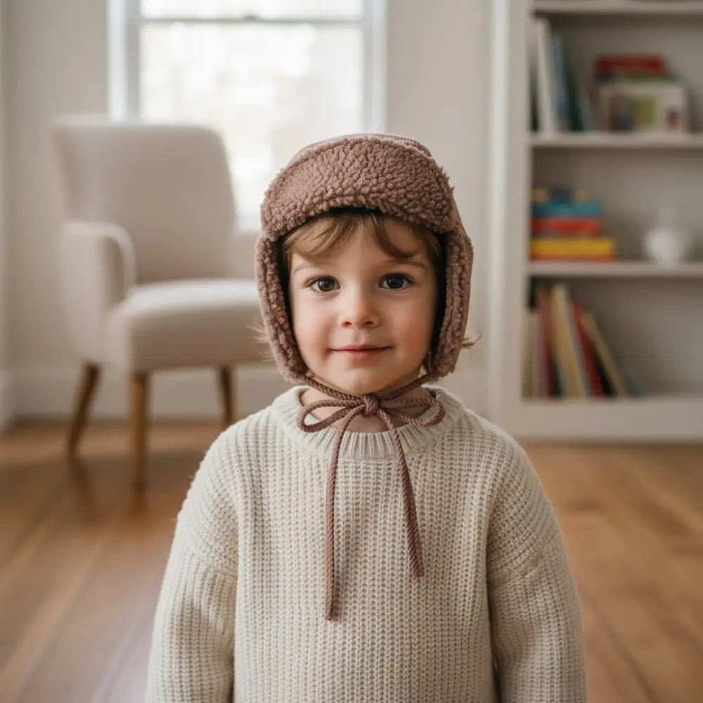 

Creative Corduroy Earmuffs Hat Cold Proof Windproof Ear Protection Hat Thickned Children Warm Hat Autumn Winter