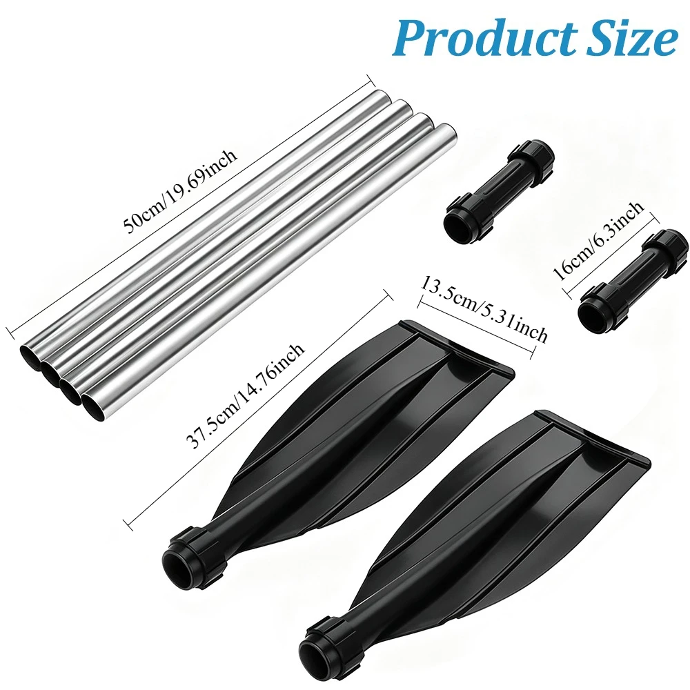 Detachable Kayak Paddles Aluminum Alloy Blade Portable Boat Oars for Inflatable Boats Canoe Surfing Fishing Outdoor Water Sports