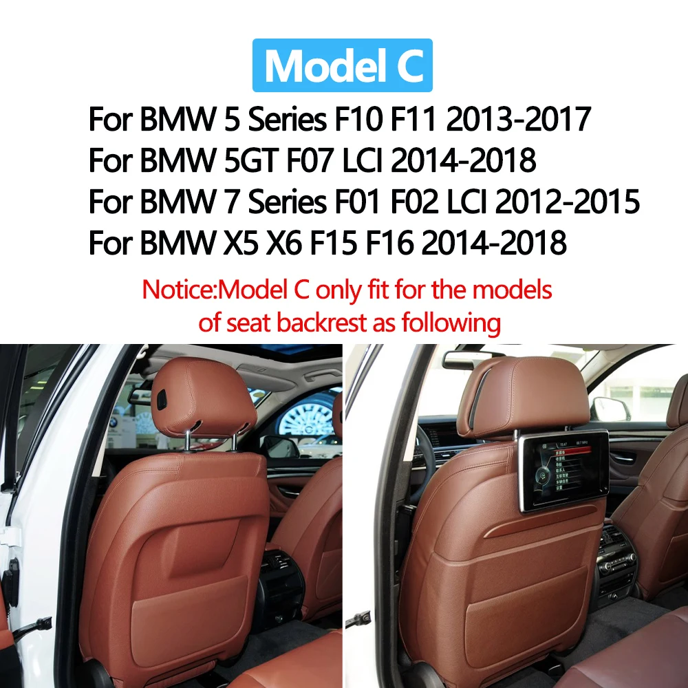 Car Left Right Seat Backrest Leather Pocket Cover For BMW 5 GT X5 X6 7 Series F10 F11 F07 F01 F02 F15 F16 730 735 740 2013-2020