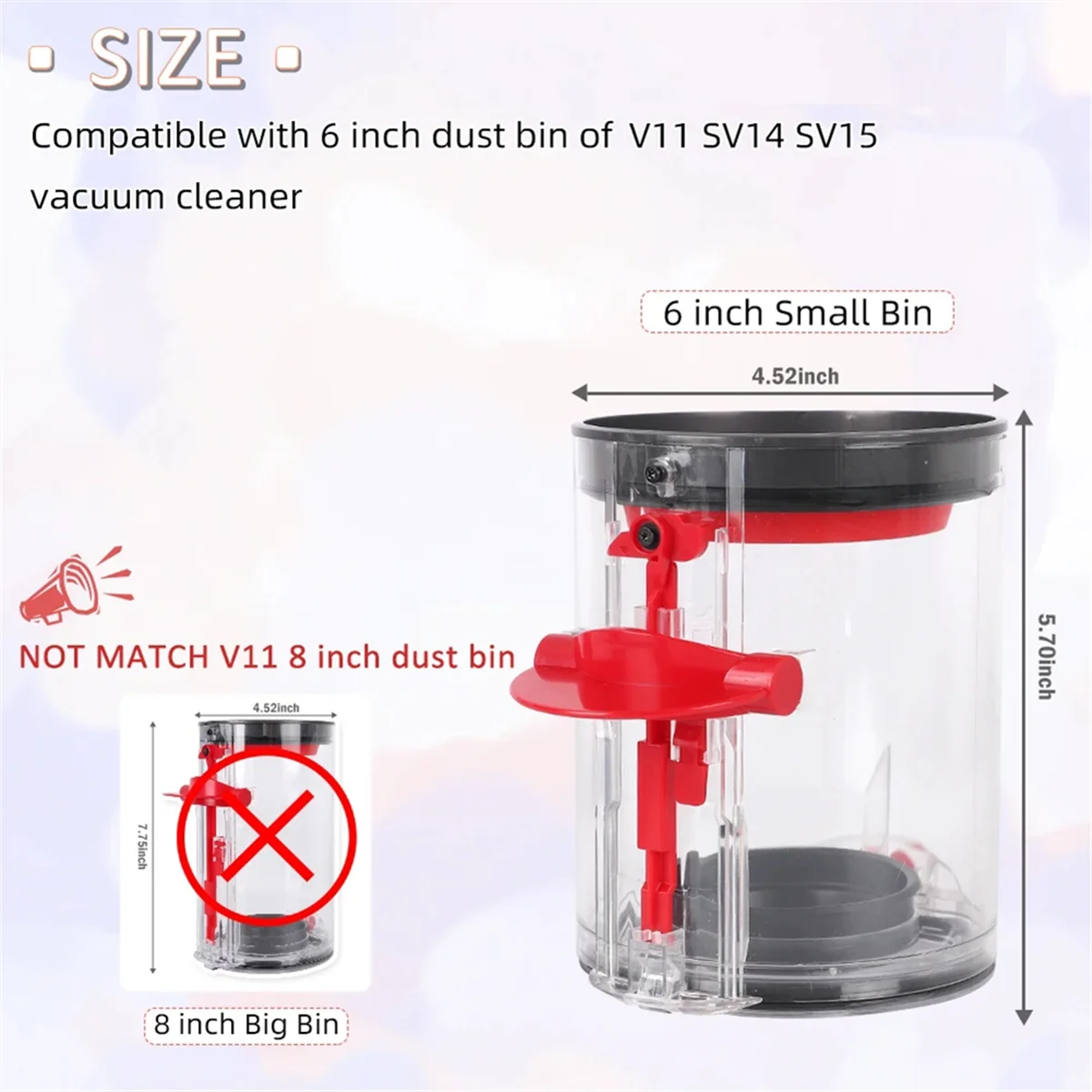 Verbesserter Staub behälter ersatz für sv15 sv14 Staubsauger behälter/Staub behälter, kleiner Staub behälter