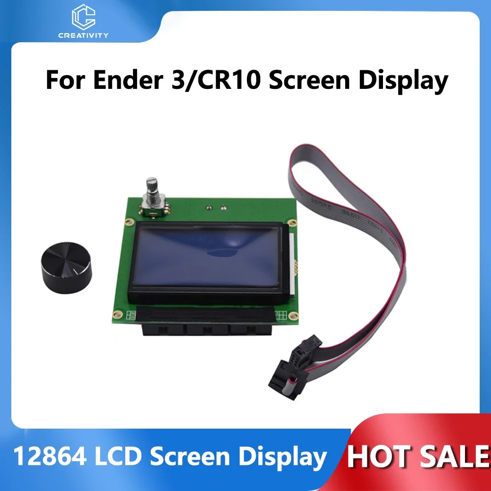 

3d Printer Parts Ender3 12864 LCD Screen Display Blue Control Panel Board with Cable for Ender-3/ Ender-3 PRO/Ender-5/CR10
