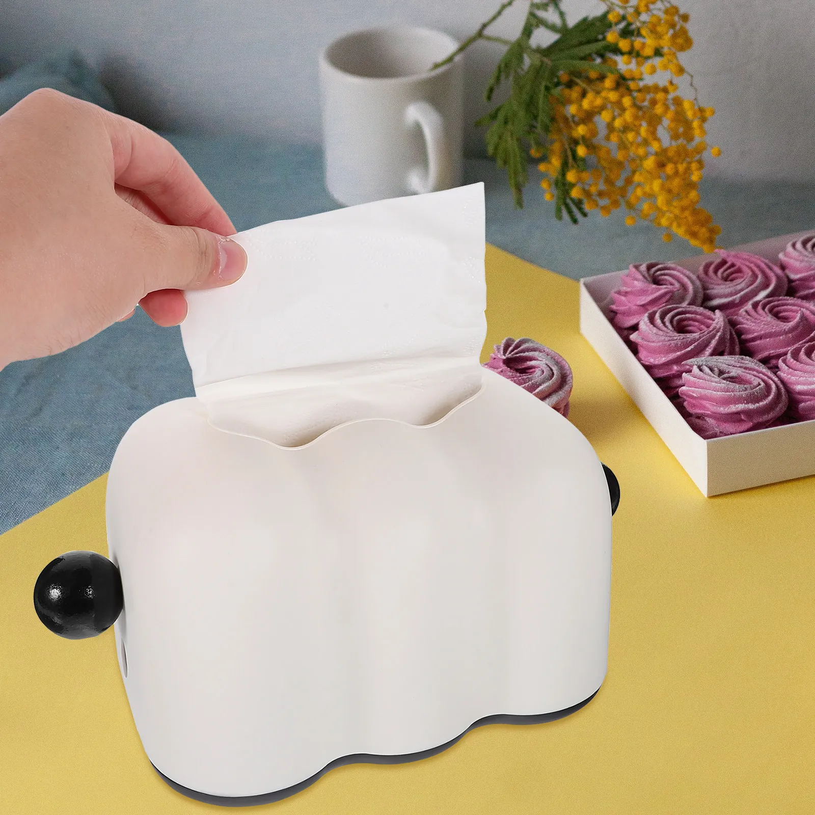 Shell Shape Tissue Box Nordic Style Paper Towel Dispenser for Living Room Bedroom Dining Table Desktop Tissue Holder Shell