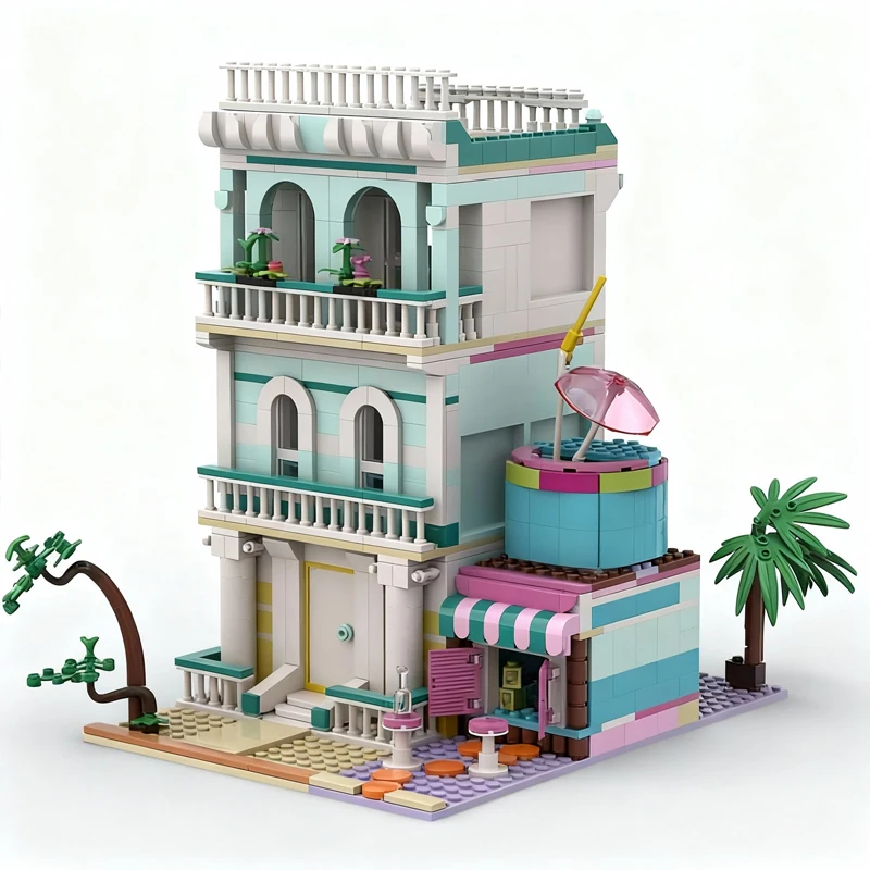 ชุดตัวต่อบล็อก 1025 ชิ้น ชุดตัวต่อ MOC แบบปรับแต่งได้ บล็อกตัวต่อแบบโมดูลาร์ เทคโนโลยีการออกแบบสร้างสรรค์ ของเล่น DIY สำหรับเด็กผู้ชาย ของขวัญวันหยุด