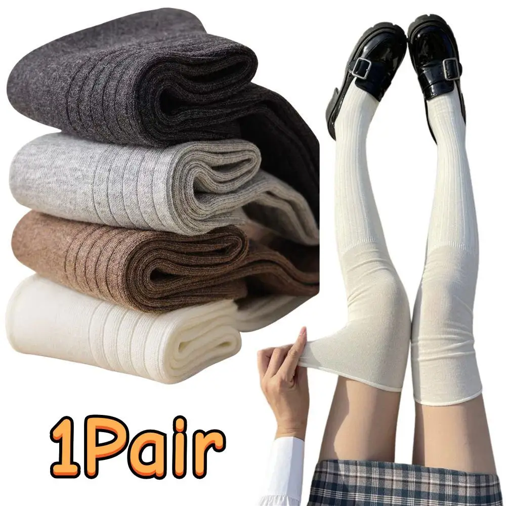 

1Pair Korean Sexy Lace High Stockings Women Girls Thigh High Long Socks JK Lolita Japanese Preppy Sock Cotton Knitted Boot Socks