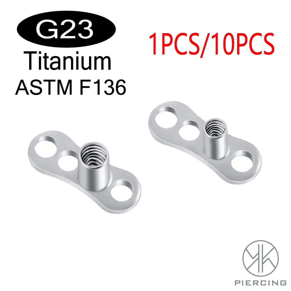 10pcs / 1pcs ASTM F136 Titanio Dermal Anchor Piercing 16G 14G Microdermal Skin Diver Dermal Body Joyería Accesorios al por mayor