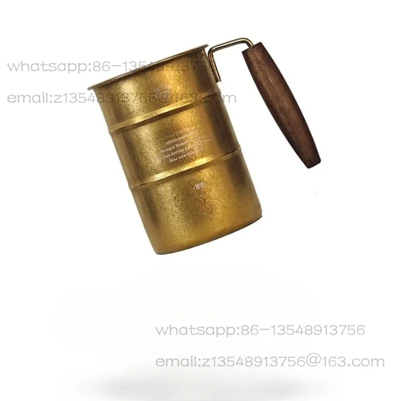 

Американская винтажная чашка для воды, кофейная кружка из нержавеющей стали 304.