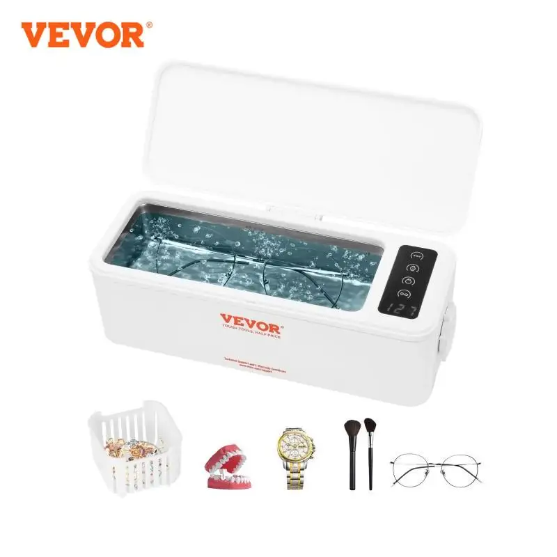 

VEOVR 450ml Ultrasonic Cleaner Mini Portable Washing Machine Ultrasound Bath Sonic Cleaning Devices for Glasses Home Appliance