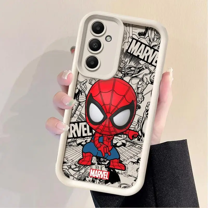 Phone Case for Samsung Galaxy A15 A25 A35 A55 A51 A71 A72 A73 A52 A52s A53 A54 5G TPU Silicone Soft Cartoon Marvel Sqiderman