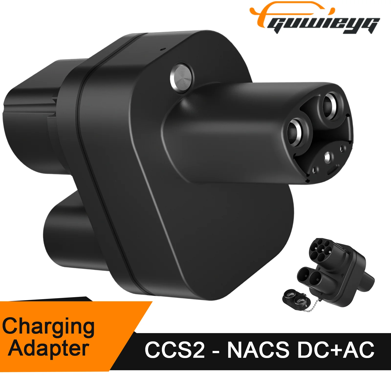 GUWIEYG CCS2 to Tesla AC+DC Adapter Fit for Tesla Model 3/X/Y Made in USA CCS2 Combo Adapter Support CCS2 and Type2 Charger