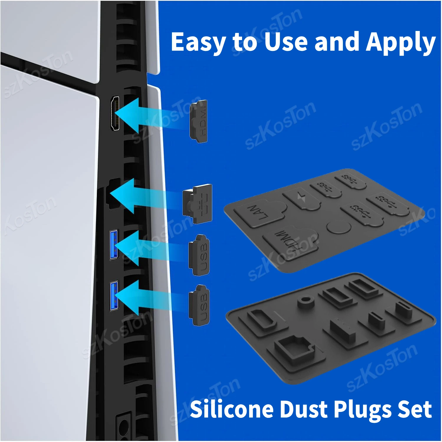 فتحات مروحة التبريد مرشح الغبار مجموعات الغبار ل PS5 سليم PS5 برو اكسسوارات لعبة وحدة التحكم سيليكون الغبار المقابس مجموعة