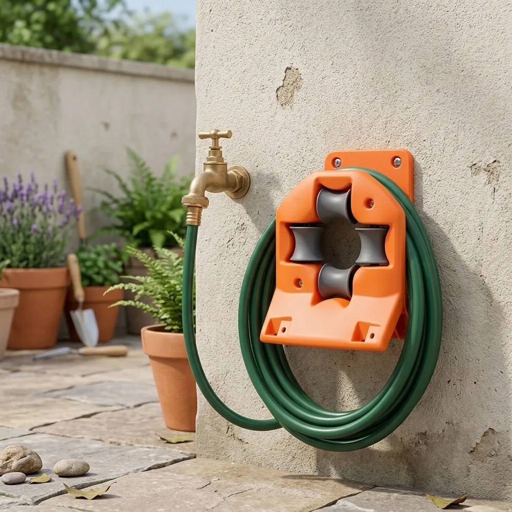 Watering Hose Holder Garden Hose Roller For Sunny Or Rainy Days Free-spinning Roller Design Reduces Friction Movement