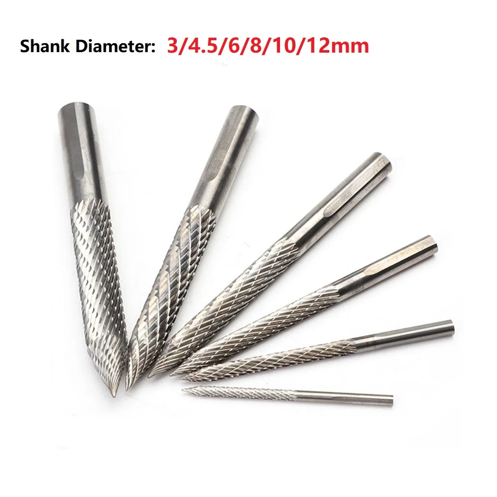 Carbide Drill Bit 3-12Mm Rotary Burrs Pneumatic Patch Plug Tire Repair Professional Mushroom Nail Tyre Tire Repair Tools Parts