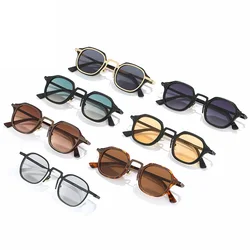 Classic Men Round Sunglasses Women Metal Frame UV400 Sun Glasses Men's Female Fashion Eyewear Female Brand Design Metal Frame
