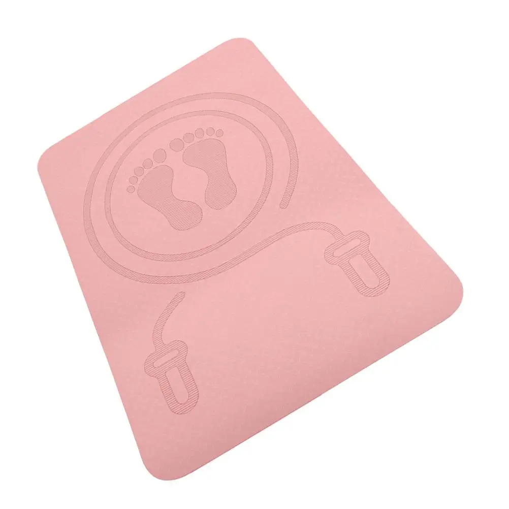 TPE Anti slip Jumping Mat 60x40x0.8cm Grey Portable Workout Fitness Pad for Home Quiet Yoga Pilates Exercise Gym