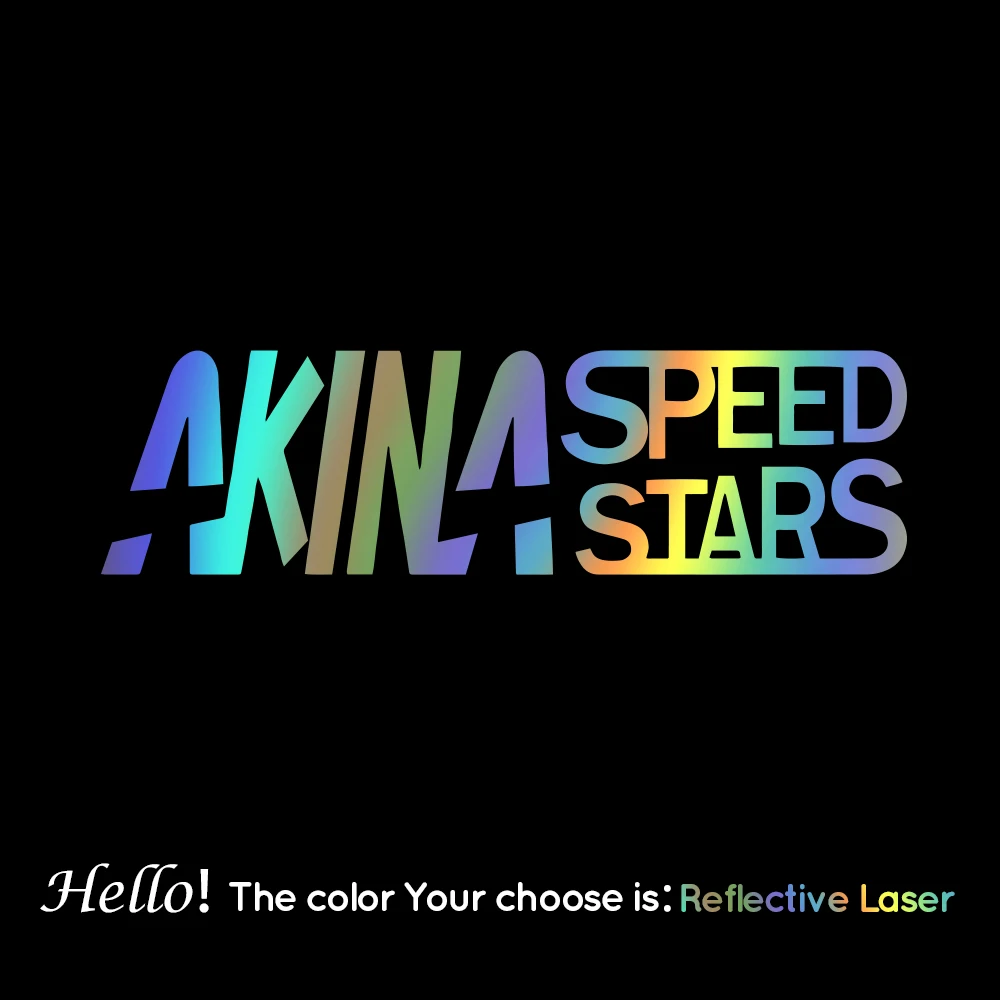 23X6cm Funny for AKINA SPEED STARS Car Sticker JDM Initial D Lowered Racing Decal Waterproof Laptop Truck Motorcycles Decoration view 3
