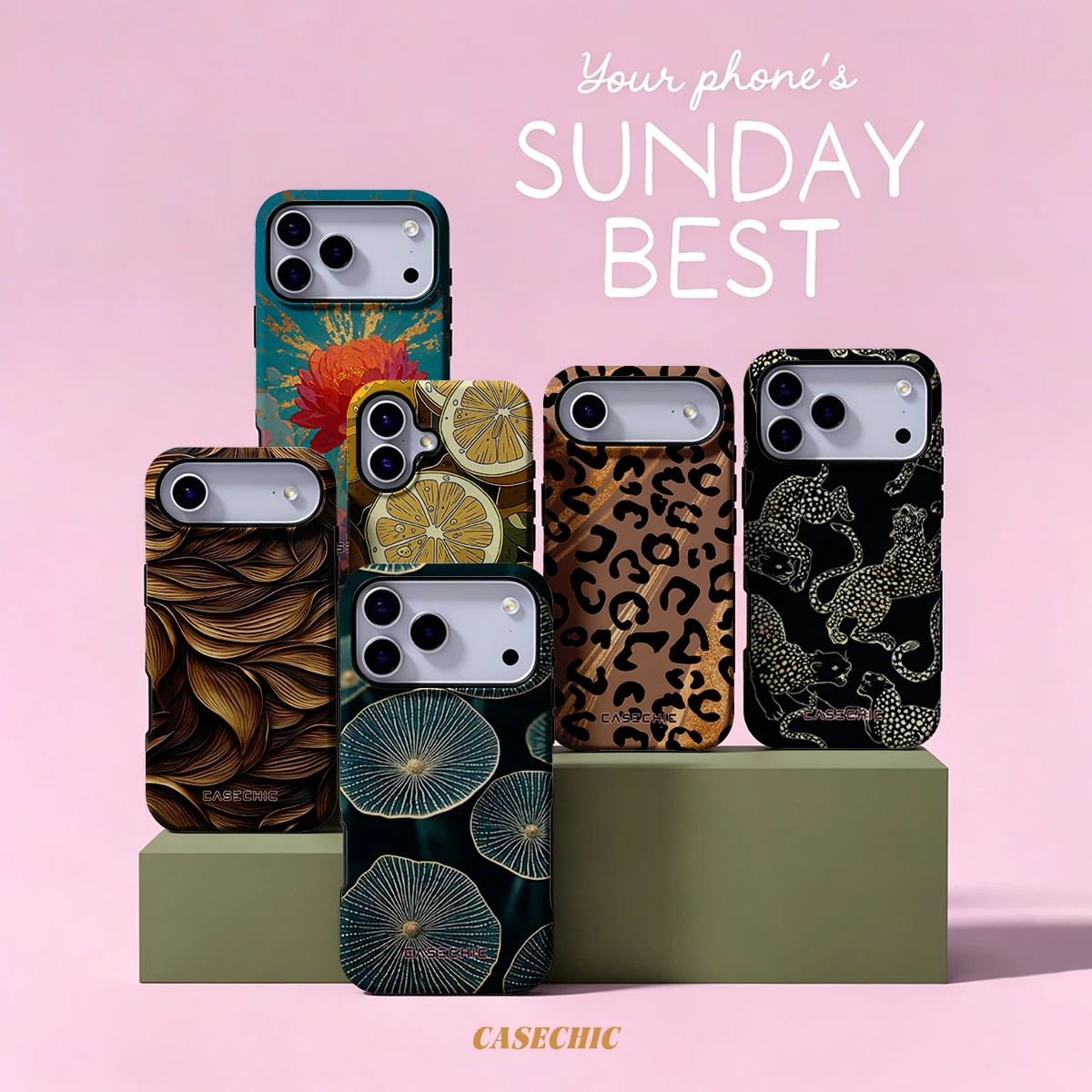 Golden Leaf Botanical For Samsung Galaxy S26 S25 S24 A56 A36 Dual Layer Luxury Fashion Full Lens Protective phone Cover CaseChic