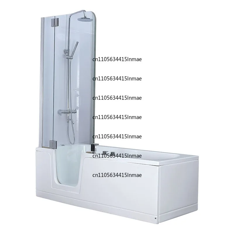 Adult Soaking Shower Space Saver Modern Shape Cheap Acrylic Walk  Bathtub
