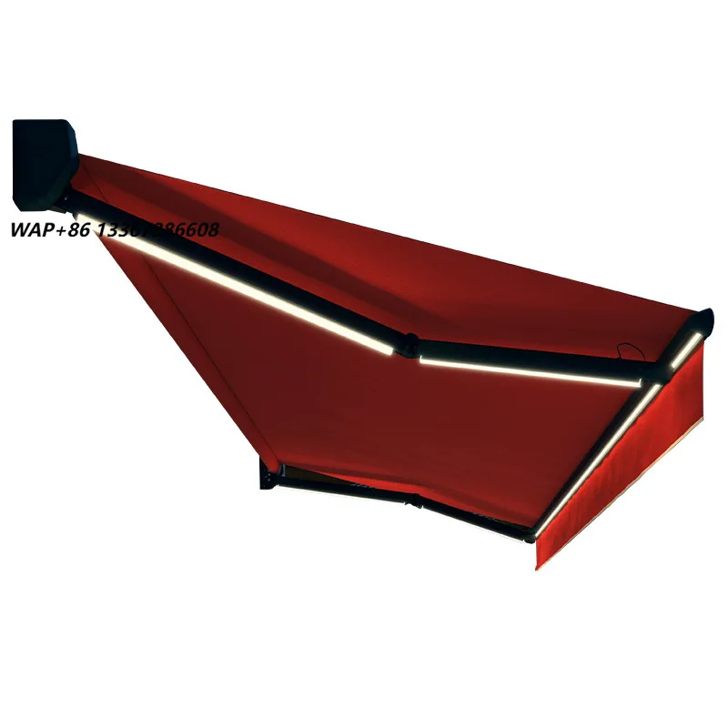 Modern Style Electric Telescopic Aluminum Alloy Awning Waterproof Outdoor Doorway Balcony Canopy for Foreign Trade