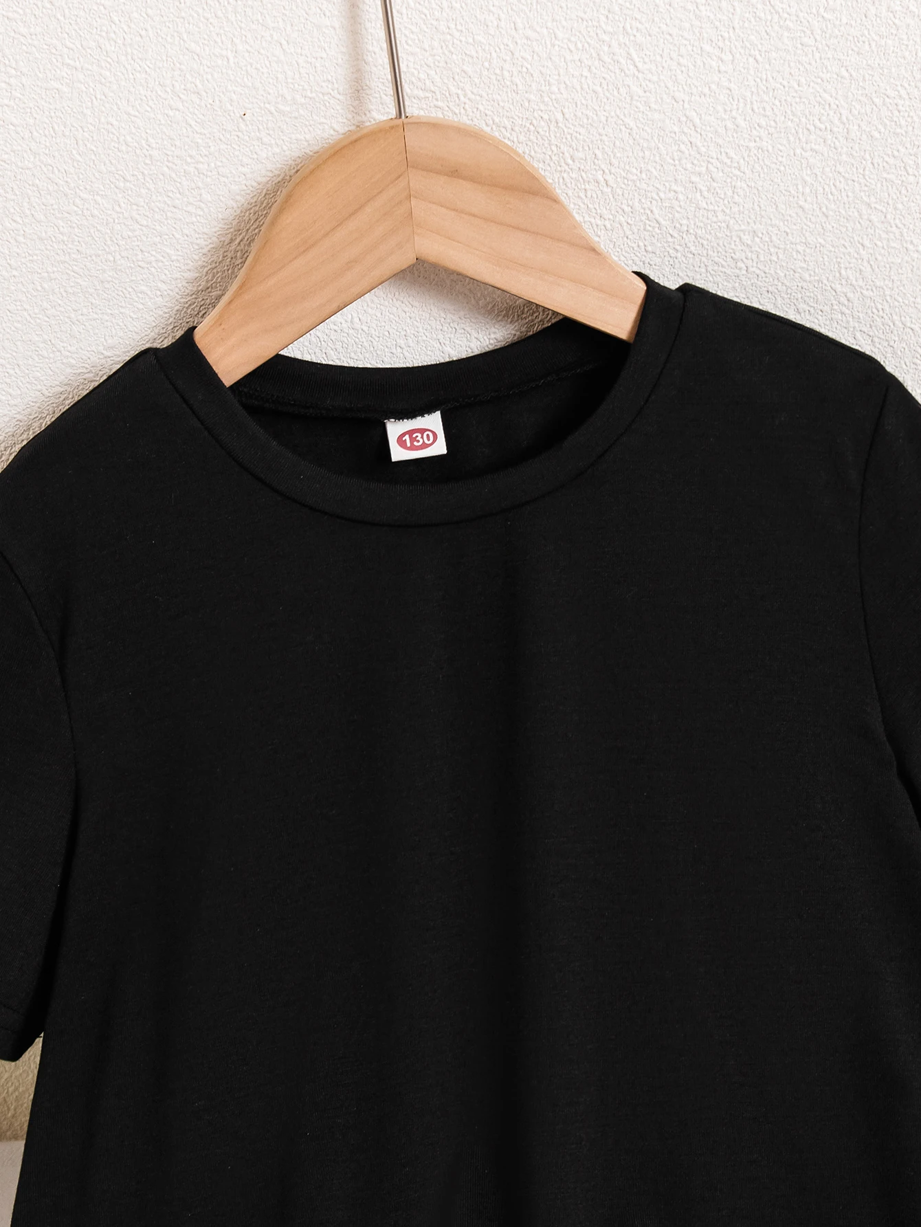 체리 만화 패턴 프린트가 있는 여름 소녀 검은색 반팔 셔츠, 일상 외출에 적합