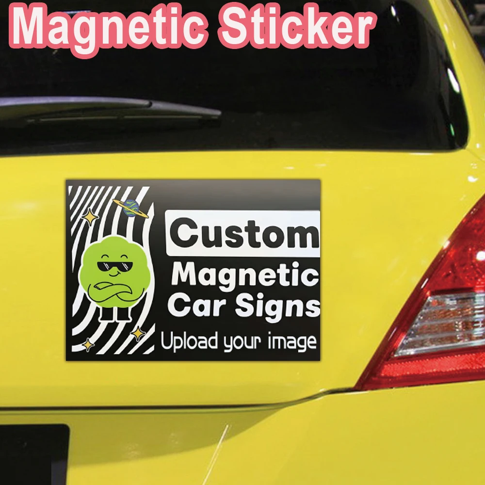 1pc Customized Picture Magnetic Car Assessoires For Door Decor Custom Photo Auto Body Styling Stickers Accessories