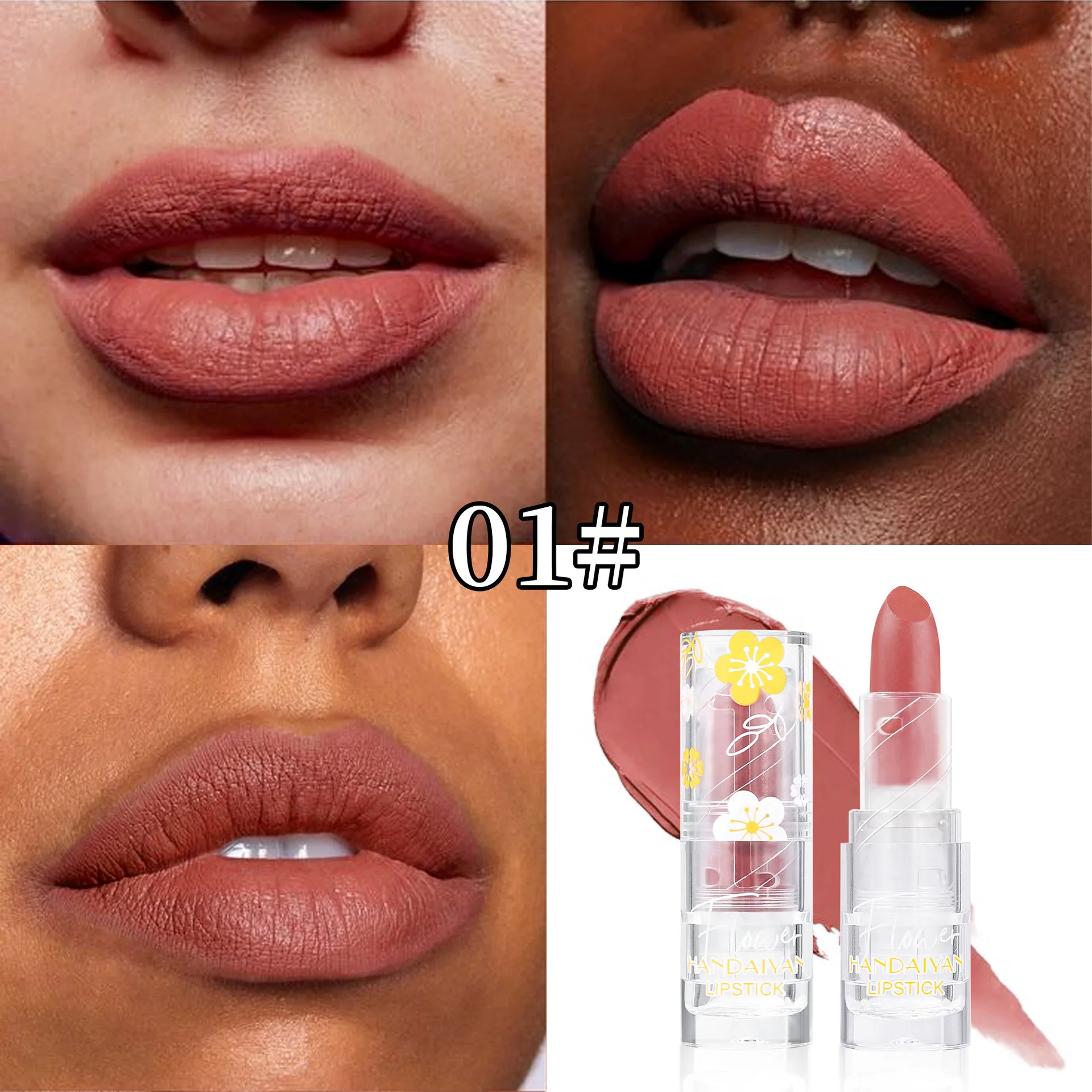 Rossetto opaco a 12 colori Finitura in velluto Impermeabile a lunga durata Formula idratante altamente pigmentata Non essiccante per l'uso tutto il giorno