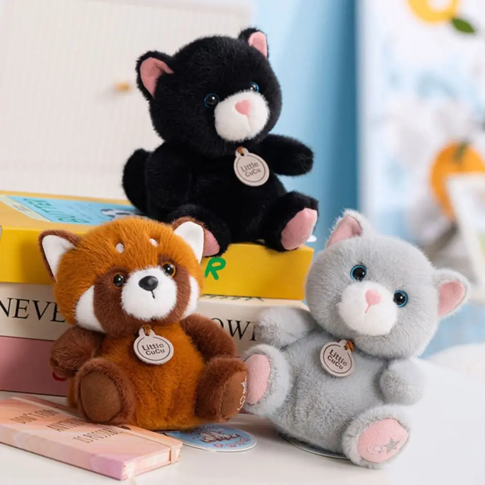 

Desktop Decoration Rabbit Plush Raccoon Doll Dog Cute Panda Plush Toy Penguin 15cm Black Cat Plush Doll Festival Party Decor
