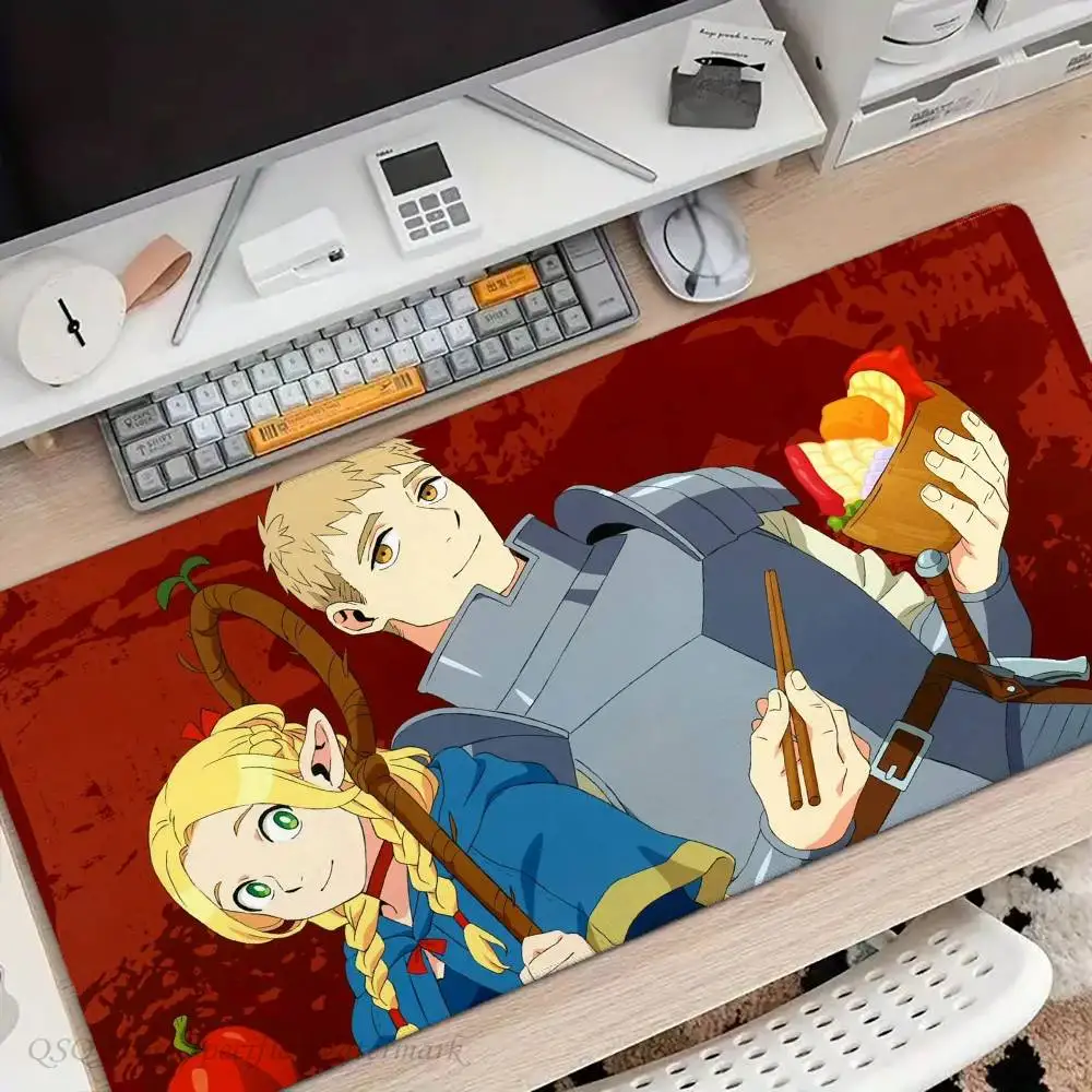 D-Delicious In Dungeon Animation Mousepad Non-slip Suitable For Office Computers Laptops E-sports Game Desk Mats XXL Keyboard