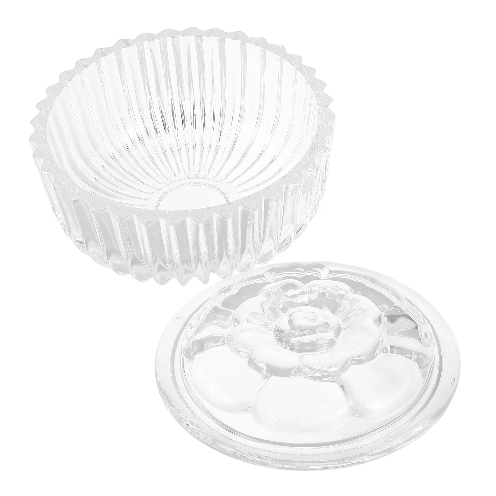 

285ml European Glass Candy Jar Airtight Lid Clear Storage Container Decorative Kitchen Table Buffet Coffee Jar