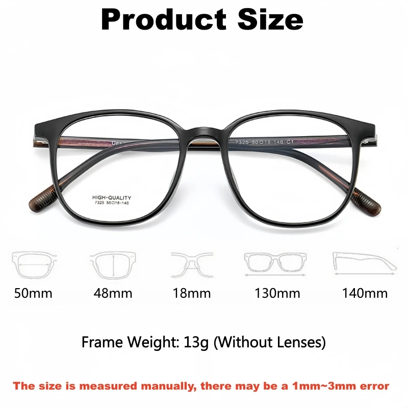 YIMARUILI 2025 New Retro Oval Men's and Women's Small Size Eyeglasses Frame Fashion Trend TR90 and Acetate Optical Glasses 7325