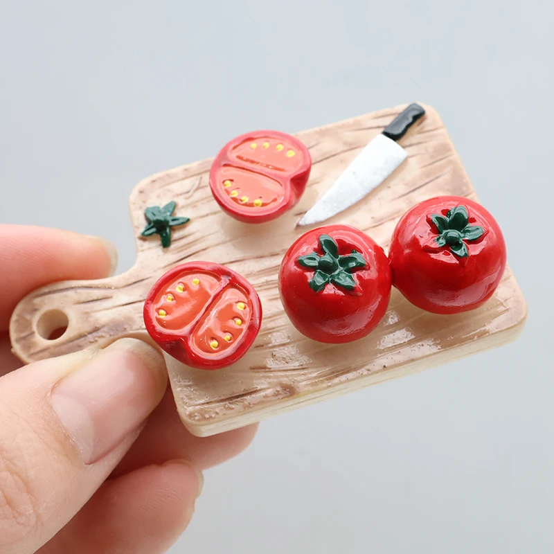 DIY Creativity Fridge Magnet Vegetable Cutting Board Potato Tomato Eggplant Resin Car Decor  Accessories Refrigerator Magnets