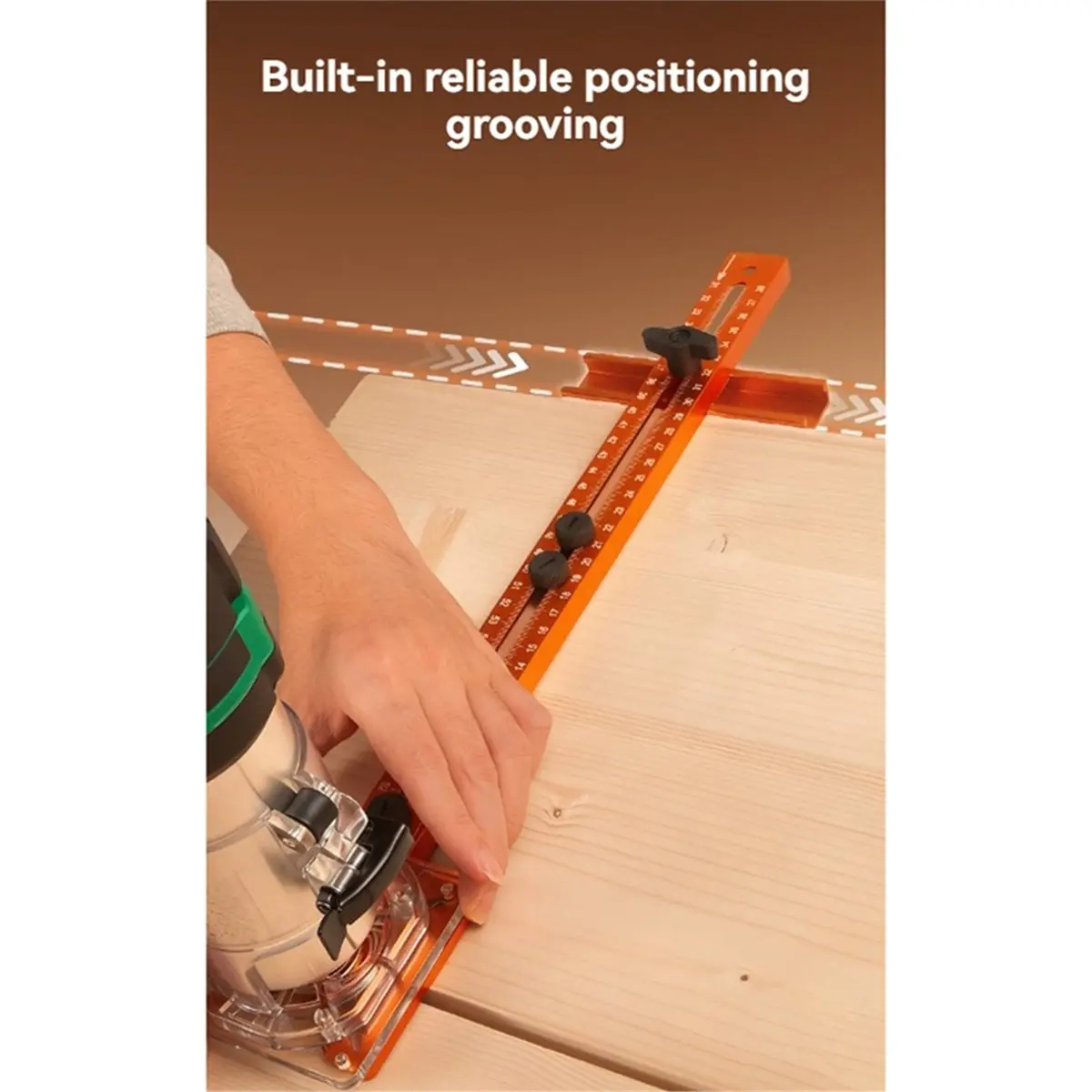 Extended Router Milling Groove Bracket,9-61cm Radius Router Circle Cutting Jig,Cabinet Hardware Jig for Woodwork