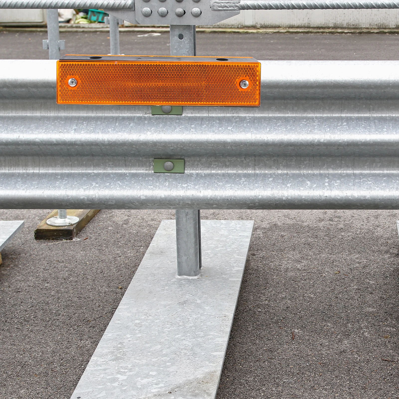 6PCS Rectangle Reflective Signs Double Sided Yellow Tunnel Wall Fence High Visibility Night Traffic Control