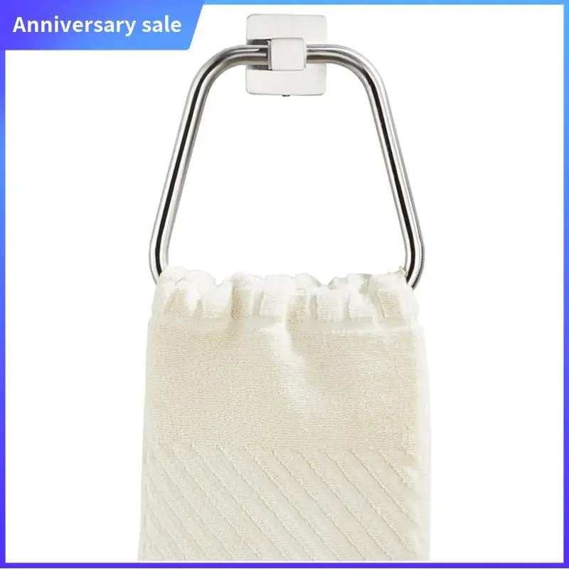 

Черное кольцо для полотенец для ванной комнаты, кухни, держатель для полотенец, вешалки, настенное крепление, сверхмощная нержавеющая сталь, прочный, простая установка