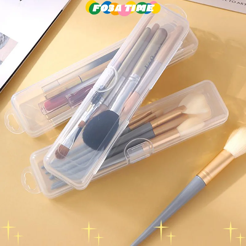 

2 шт. пылезащитный пластиковый прозрачный стационарный ящик для хранения кистей для макияжа, органайзер, легкий контейнер, инструменты для красоты