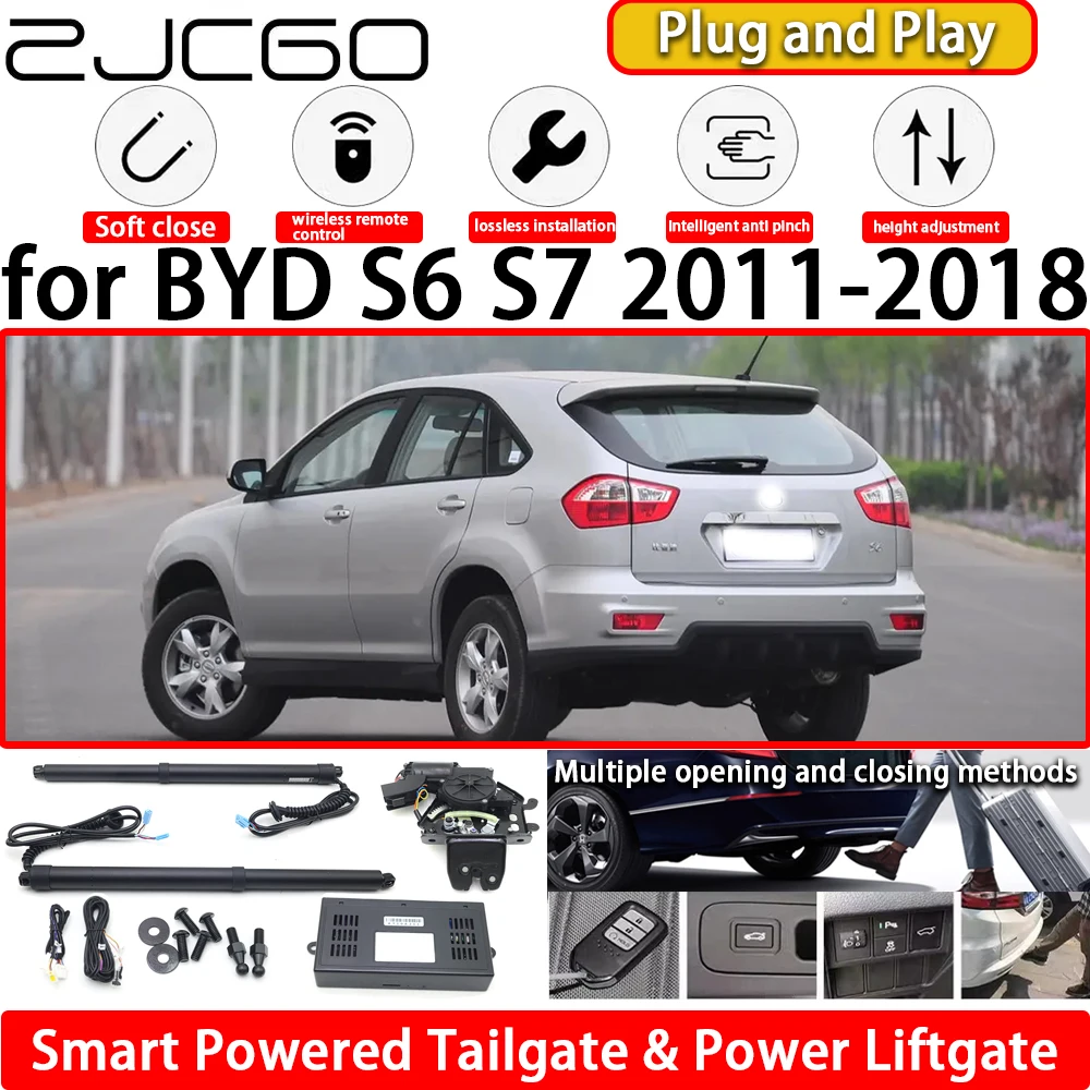 

ZJCGO for BYD S6 S7 2011-2018 OEM Automatic Electric Powered Tailgate Power Liftgate Tail Gate Lift Kit System Plug & Play