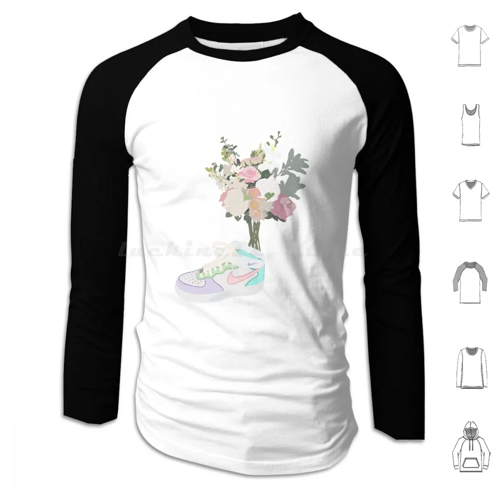 Flowers Hoodies Long Sleeve Shoes Flowers Groovy Colorful Bouquet