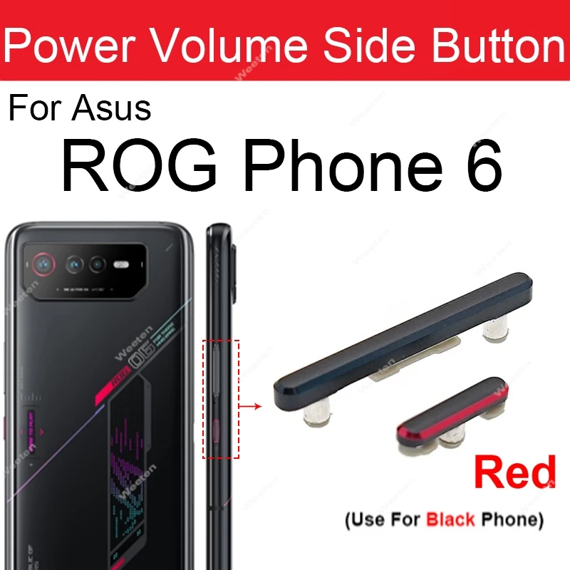 Power Volume Button Flex Cable For Asus ROG Phone 6 ZS630KL Rog 6D On Off Power Volume Side Keys Flex Ribbon Parts