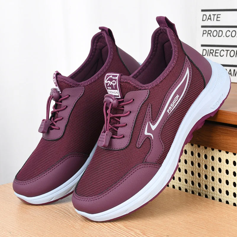 

Women's 2024 Spring New Mesh Breathable Soft Sole Comfortable Walking Shoes Fashion Versatile Women's Casual Shoes