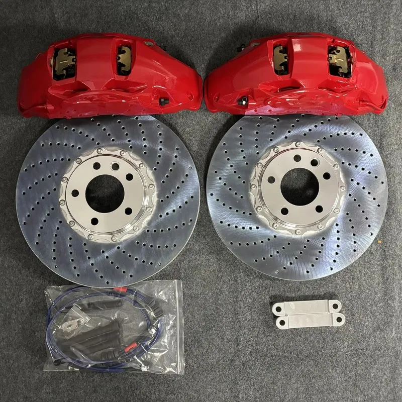 

Auto Parts 10 Piston Aluminum Brake Caliper Kit with Slotted Disc Large Rear Brake Kit for Defender Discovery Range Rover Series