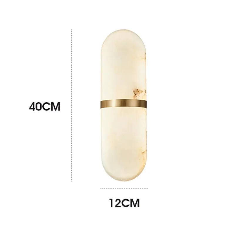 Pill Form โคมไฟติดผนังโคมไฟติดผนังครึ่งกระบอก Led โคมไฟหินอ่อนเทียมห้องนั่งเล่นห้องรับประทานอาหารห้องน้ําประตูห้องโถงไฟเตียง