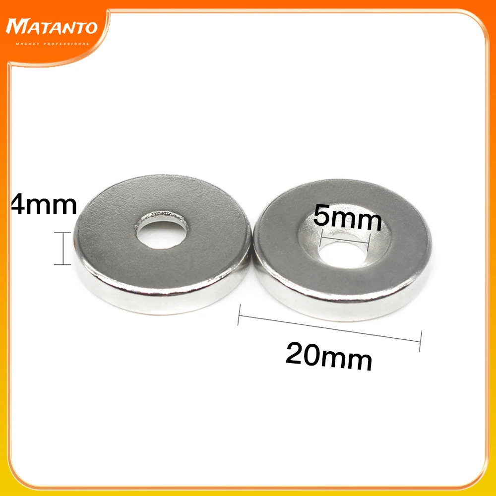 

2/5/10/15/20/50PCS 20x4-5 Round Rare Earth Magnet 20*4 mm Hole 5mm Disc Countersunk Permanent Neodymium Magnet 20x4-5mm 20*4-5