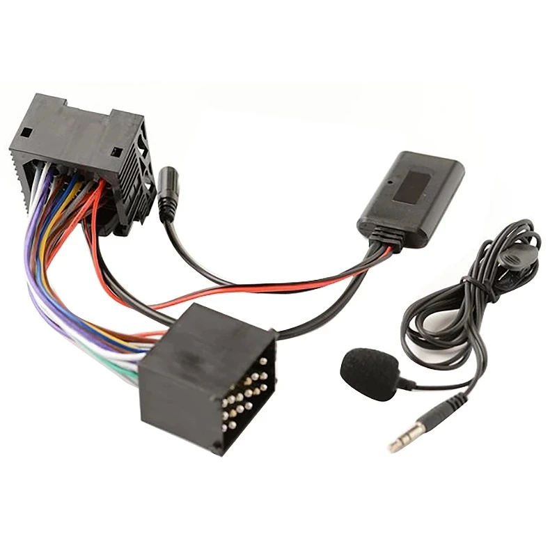 10pin rádio do carro bluetooth 5.0 microfone aux em adaptador de cabo de áudio de 3.5mm para bmw e46 3 séries 2002-2006 busines cd