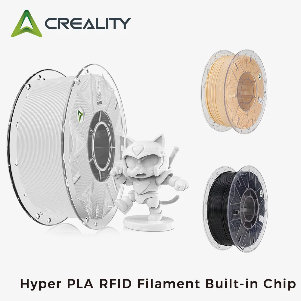 

Creality Hyper PLA RFID-нить 1,75 мм, встроенный чип 1 кг, высокоскоростная печать для распознавания цветов для комбинированной обработки K2 Plus