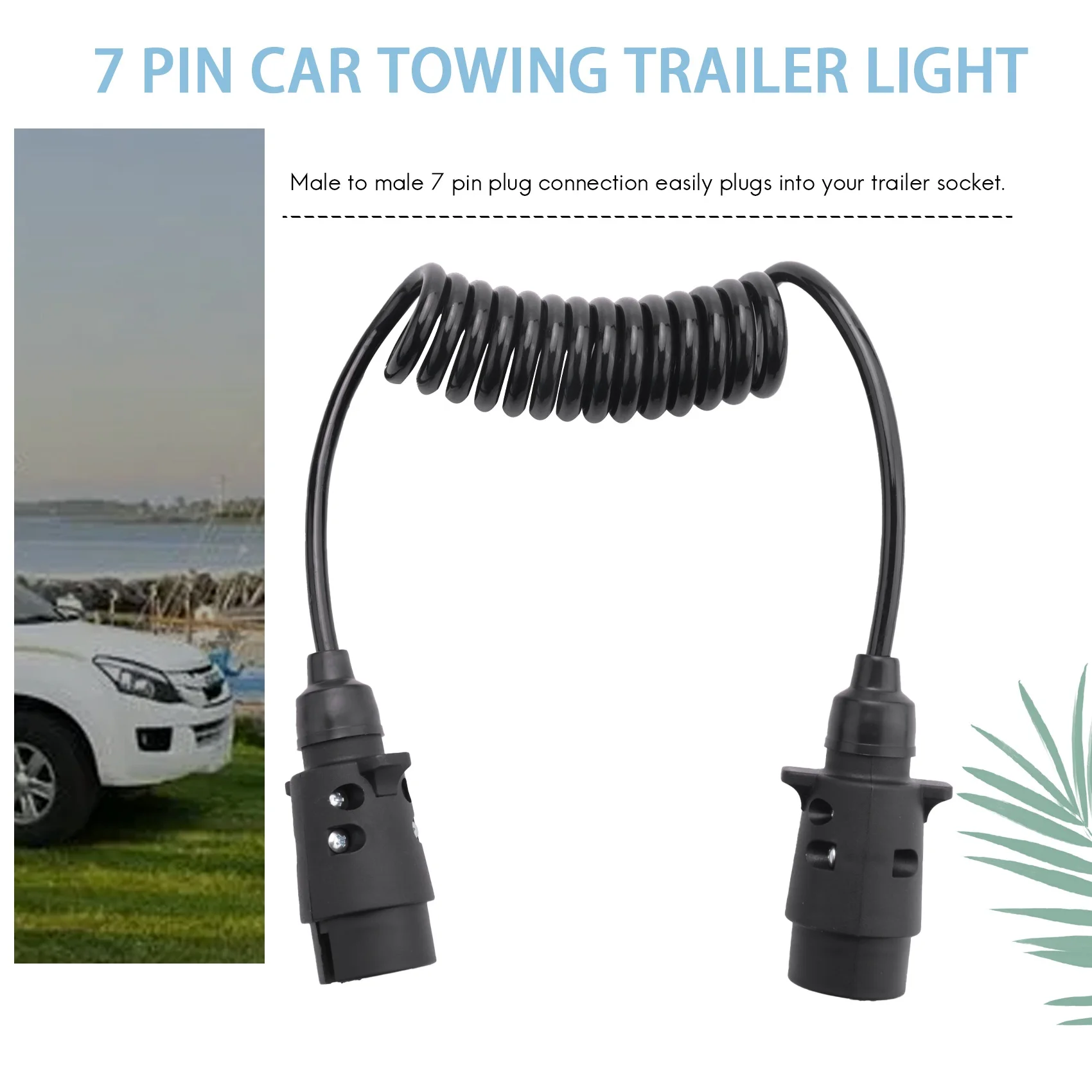 

L39A-1.6M 7-контактный автомобильный удлинительный кабель для буксирного прицепа, вилка для грузовика, детали проводов, соединительная вилка